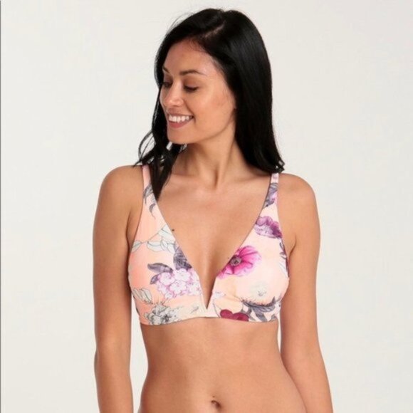 Seafolly Peach Modern Love Longline Triangle Top US8 AU12 NWT - Picture 4 of 7